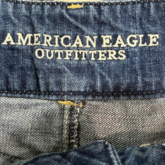 American Eagle Outfitters‎ Blue Jean Shorts Distressed Frayed Hem - Picture 3 of 4